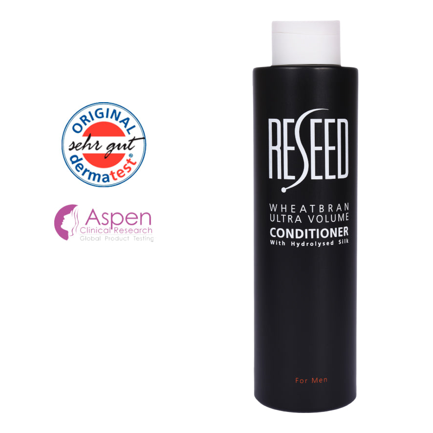 RESEED Wheat Bran Ultra Volume Conditioner for Men 250 ml Men's Shampoo & Conditioner Bundle - Reseed Hair Loss Range for Men and Women
