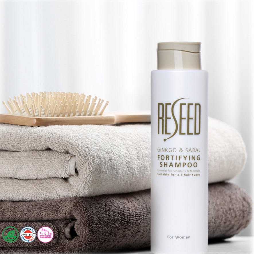 RESEED Ginkgo and Sabal Fortifying Shampoo for Women 250 ml (SLS Free) - Reseed Hair Loss Range for Men and Women